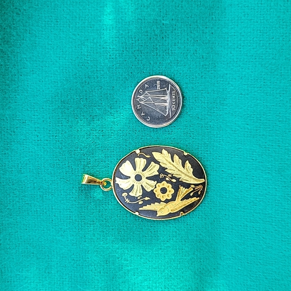 Vintage Damascene pendant